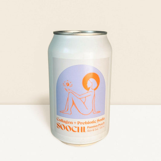 Collagen + prebiotic soda passion peach